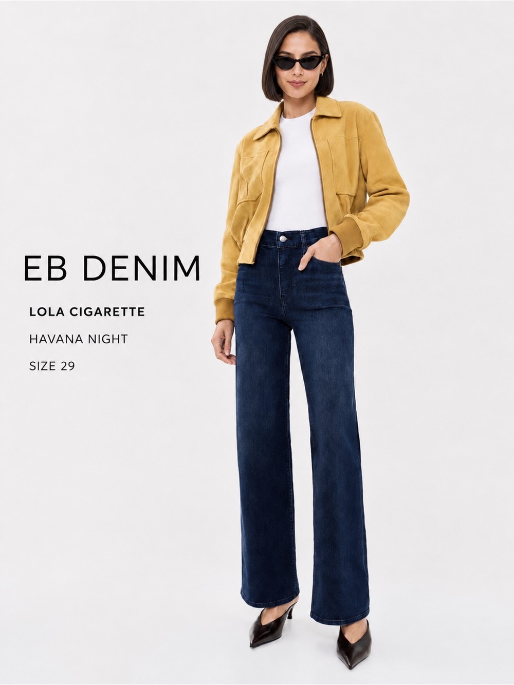 EB Denim Lola Slim Cigarette Jeans Havana Night Size 29 NWT